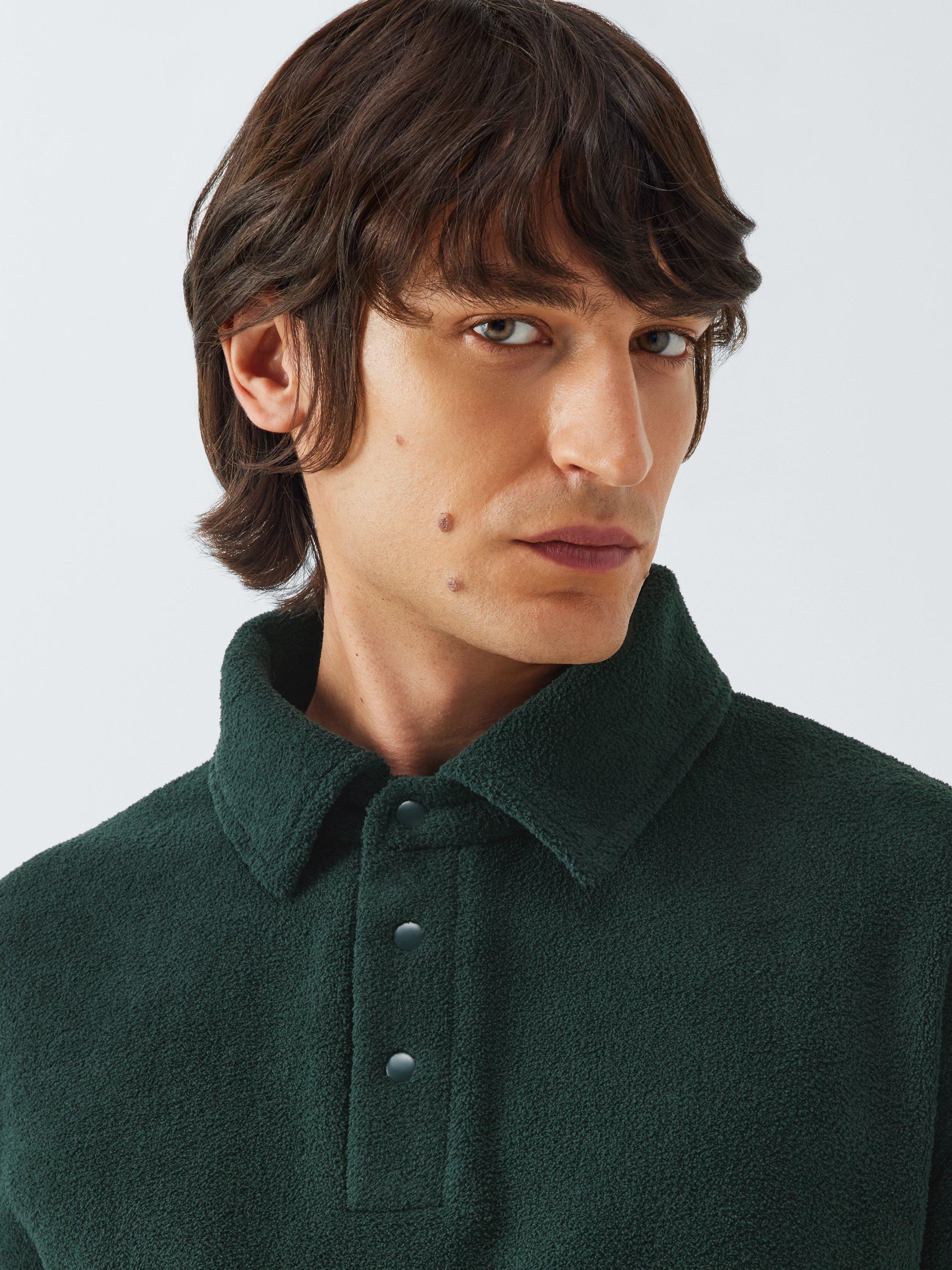 Product image 5 of 6, which shows John Lewis Fleece Lounge Top, Mid Green, S