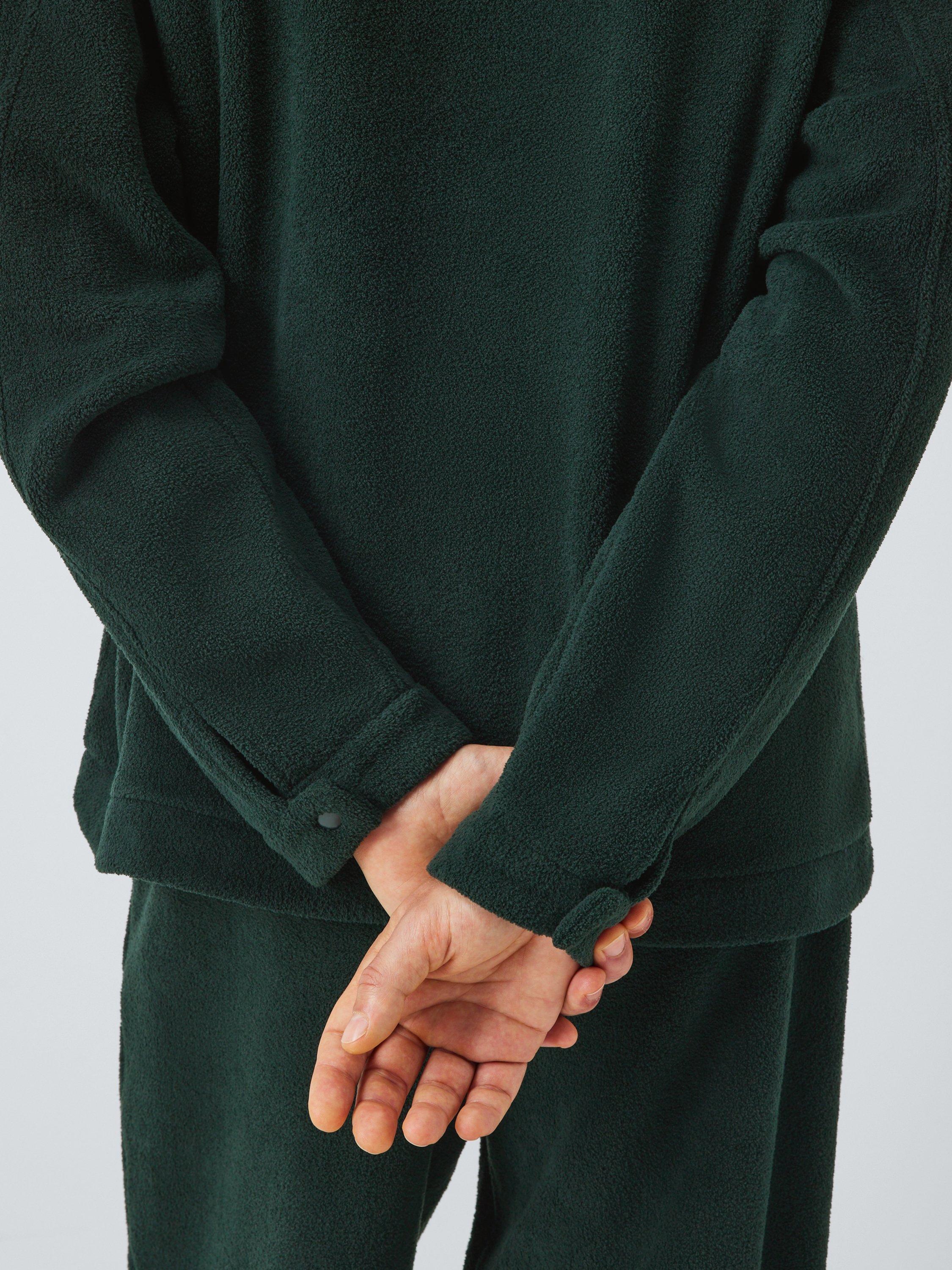 Product image 6 of 6, which shows John Lewis Fleece Lounge Top, Mid Green, S