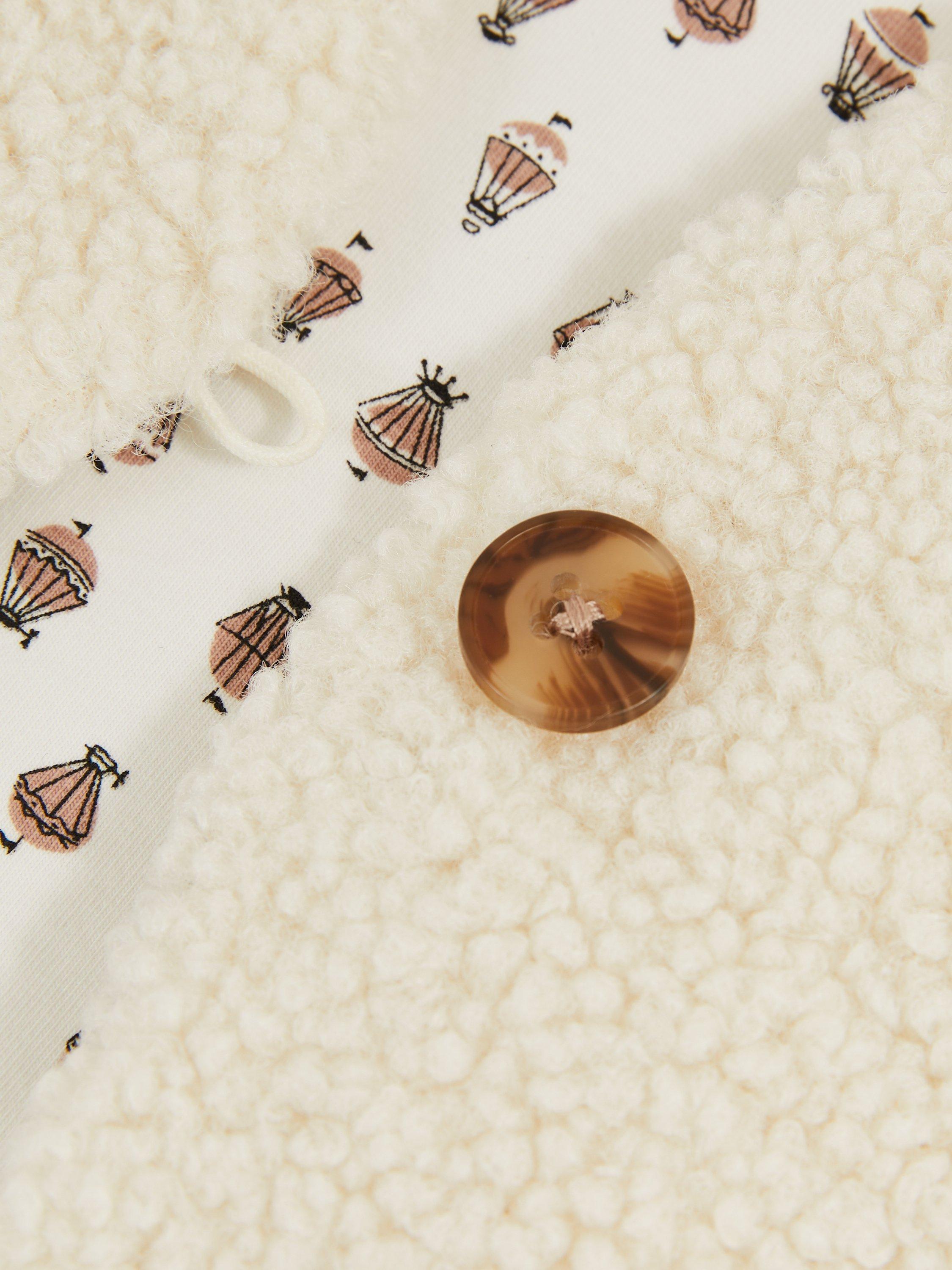 Product image 2 of 4, which shows Reiss Baby Shai Lined Fleece Gilet, Ivory, 0-3 months