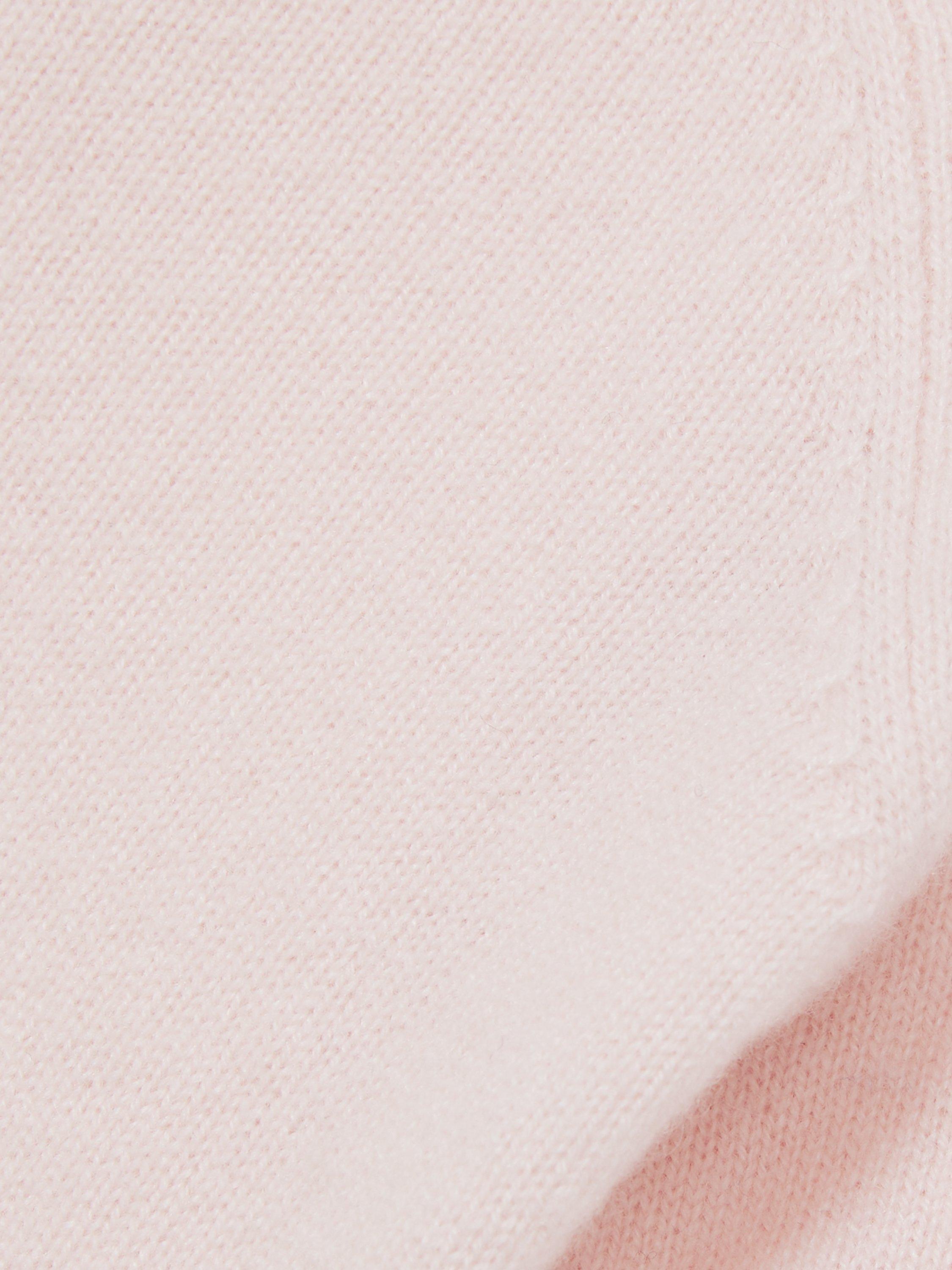 Product image 4 of 4, which shows Reiss Baby Eder Cashmere Sleepsuit, Pink, 0-3 months