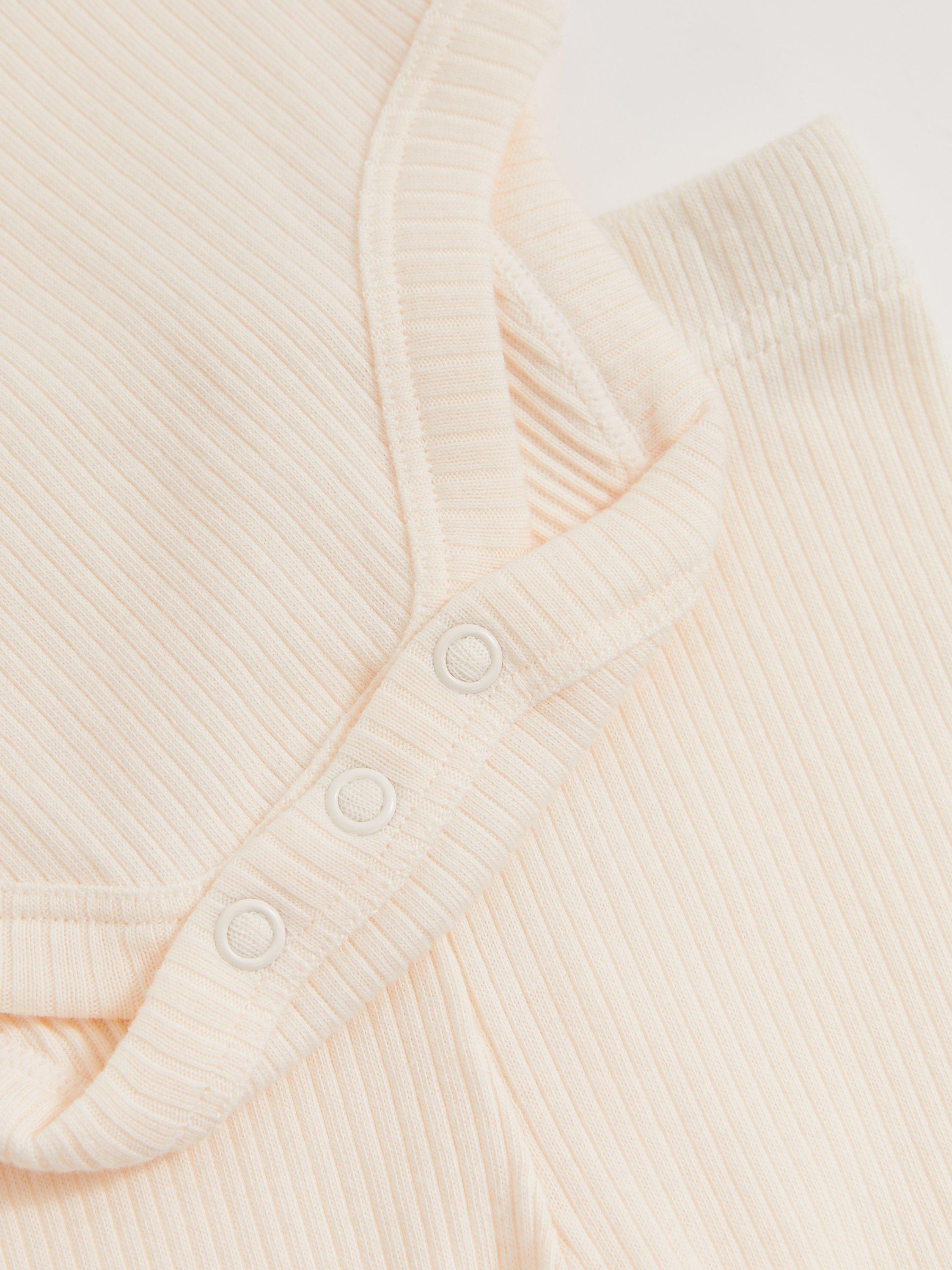 Product image 2 of 4, which shows Reiss Baby Lael Slogan Boysuit and Leggings Set, Ivory, 0-3 months