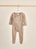 Reiss Baby Frankie Cashmere Sleepsuit, Taupe