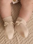 Reiss Baby Rivelin Knitted Boots and Mittens Set, Ivory