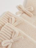 Reiss Baby Rivelin Knitted Boots and Mittens Set, Ivory