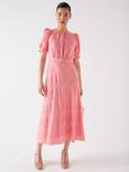 L.K.Bennett Pearl Jacquard Midi Dress, Rose
