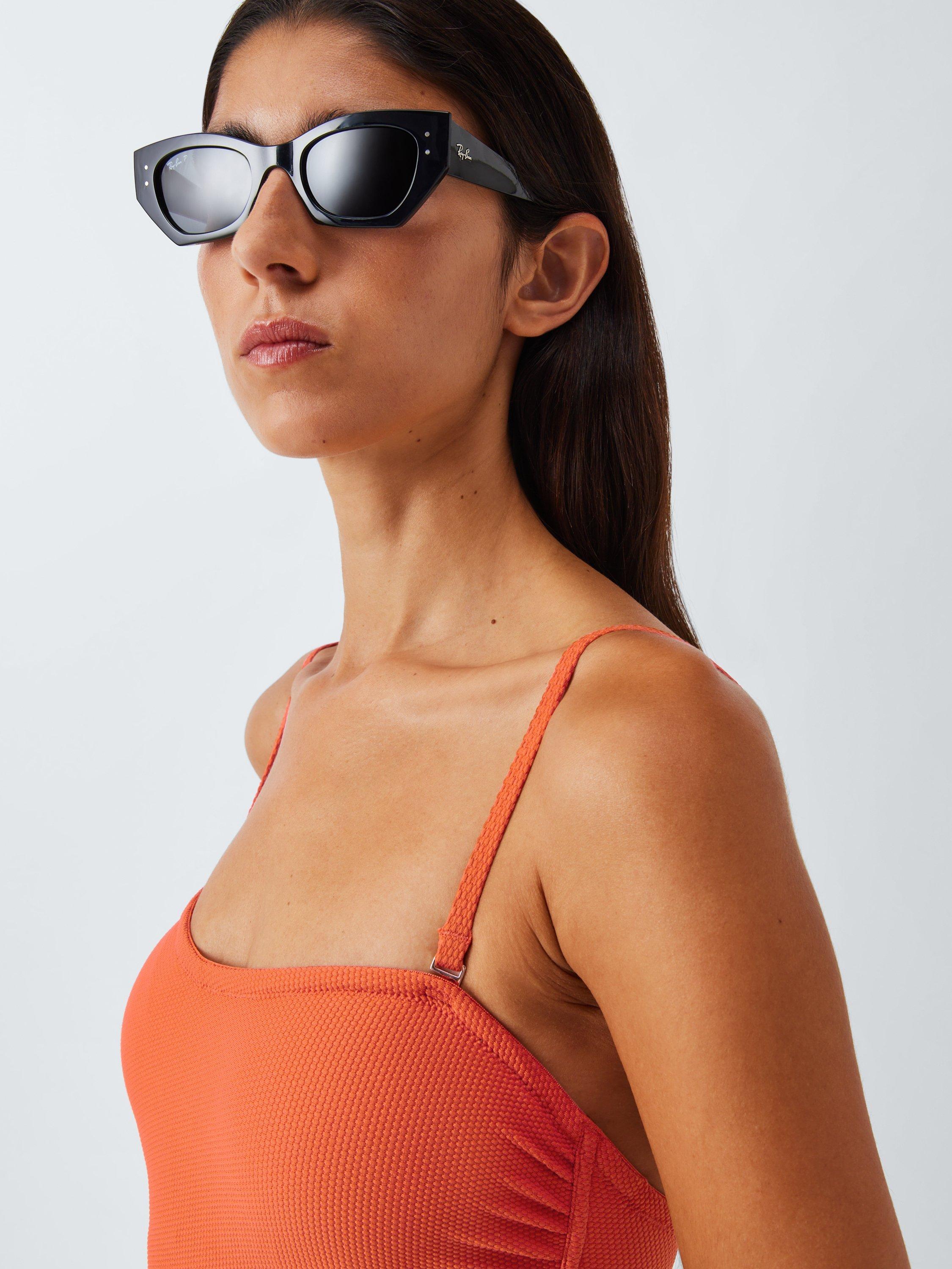 Product image 5 of 6, which shows John Lewis Palma Belt Bandeau Swimsuit, Rust, 8