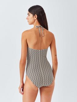 John Lewis Roma Geo Bandeau Swimsuit, Multi - view 2, Multi