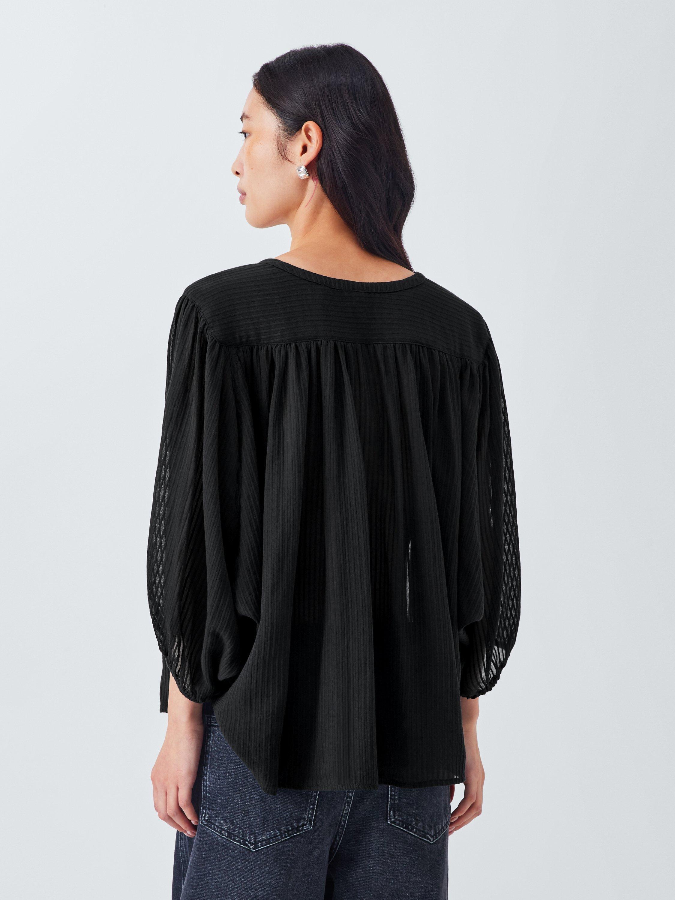 Product image 2 of 6, which shows AND/OR Katya Stripe Shirt, Black, 6