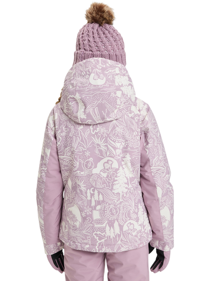 Roxy Kids' Free Jet Snow Jacket, Discreet Mauve - view 2, Discreet Mauve