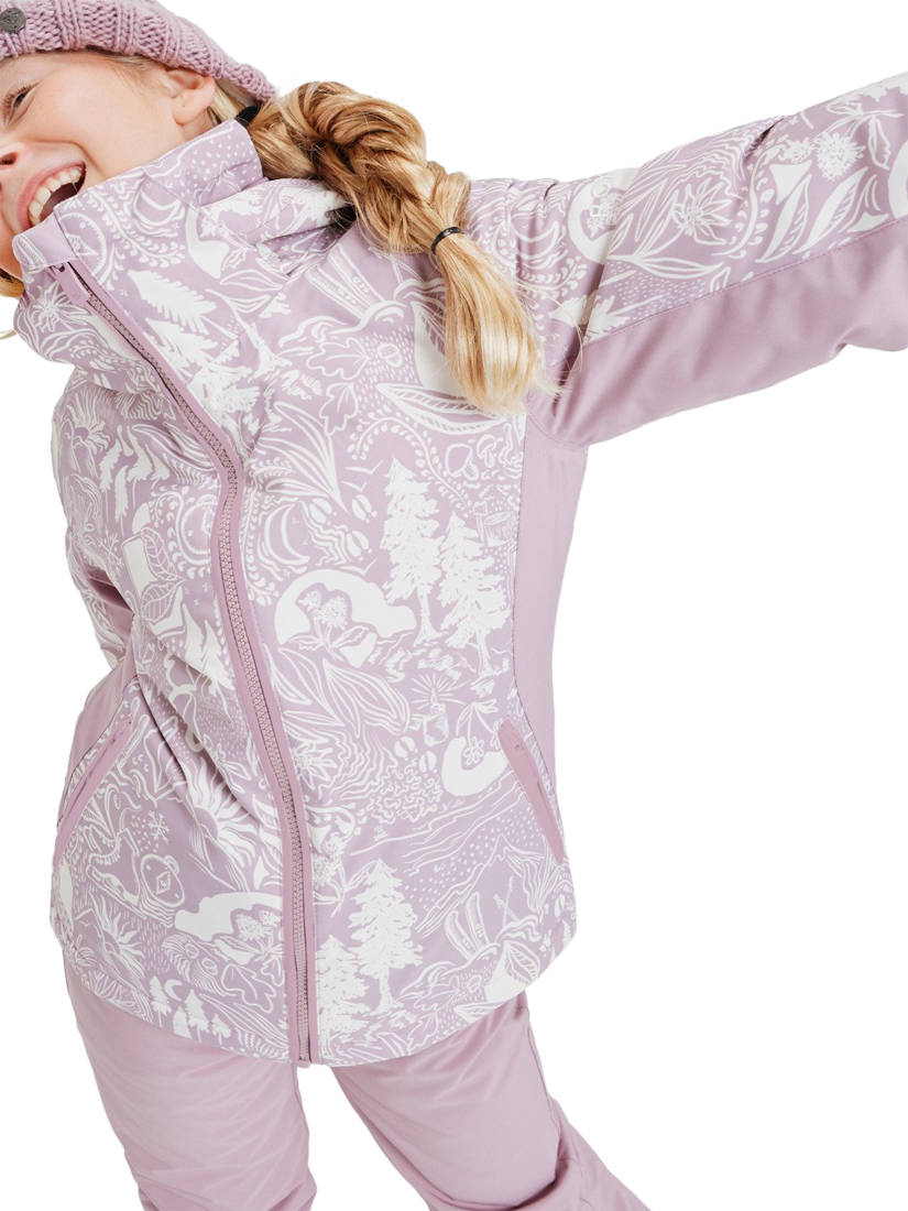 Product image 4 of 5, which shows Roxy Kids' Free Jet Snow Jacket, Discreet Mauve, 8 years