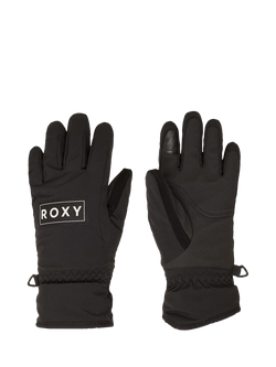 Roxy Kids' Freshfield Snow Gloves, Black, Black