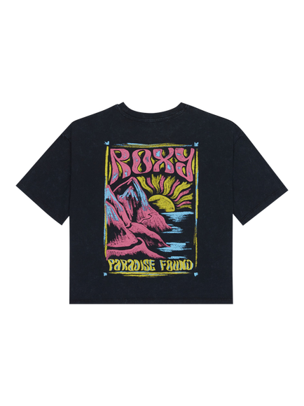 Roxy Kids' Cotton Short Sleeved Graphic T-Shirt, Anthracite - view 2, Anthracite