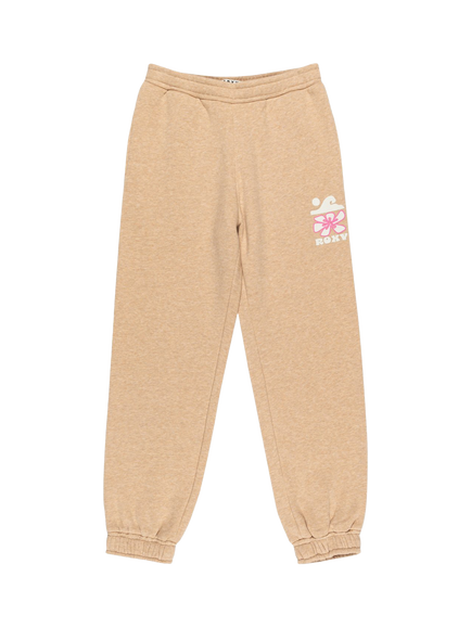 Roxy Kids' Surf Cotton Blend Jogging Bottoms, Bros Heather, Bros Heather