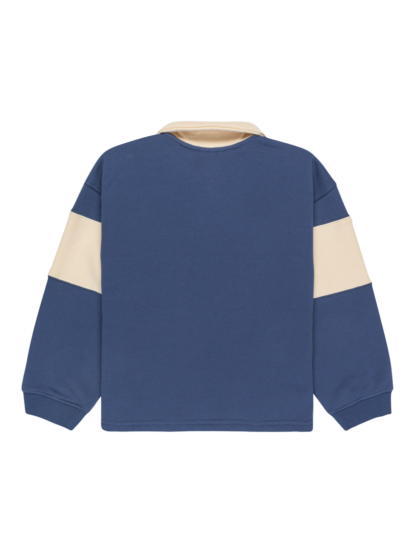 Product image 2 of 2, which shows Roxy Kids' Iconic Waves Cotton Blend Sweatshirt, Vintage Indigo, 10 years