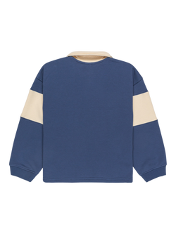Roxy Kids' Iconic Waves Cotton Blend Sweatshirt, Vintage Indigo - view 2, Vintage Indigo