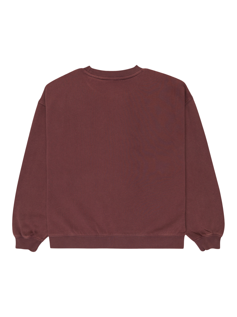 Product image 2 of 2, which shows Roxy Kids' Cotton Blend Oversized Graphic Sweatshirt, Huckleberry, 8 years