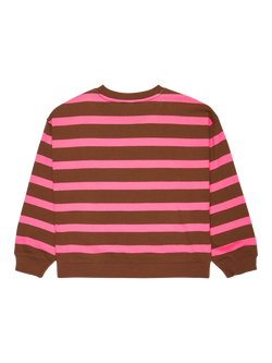 Roxy Kids' Little Things Cotton Blend Sweatshirt, Tiramisu Stripe - view 2, Tiramisu Stripe