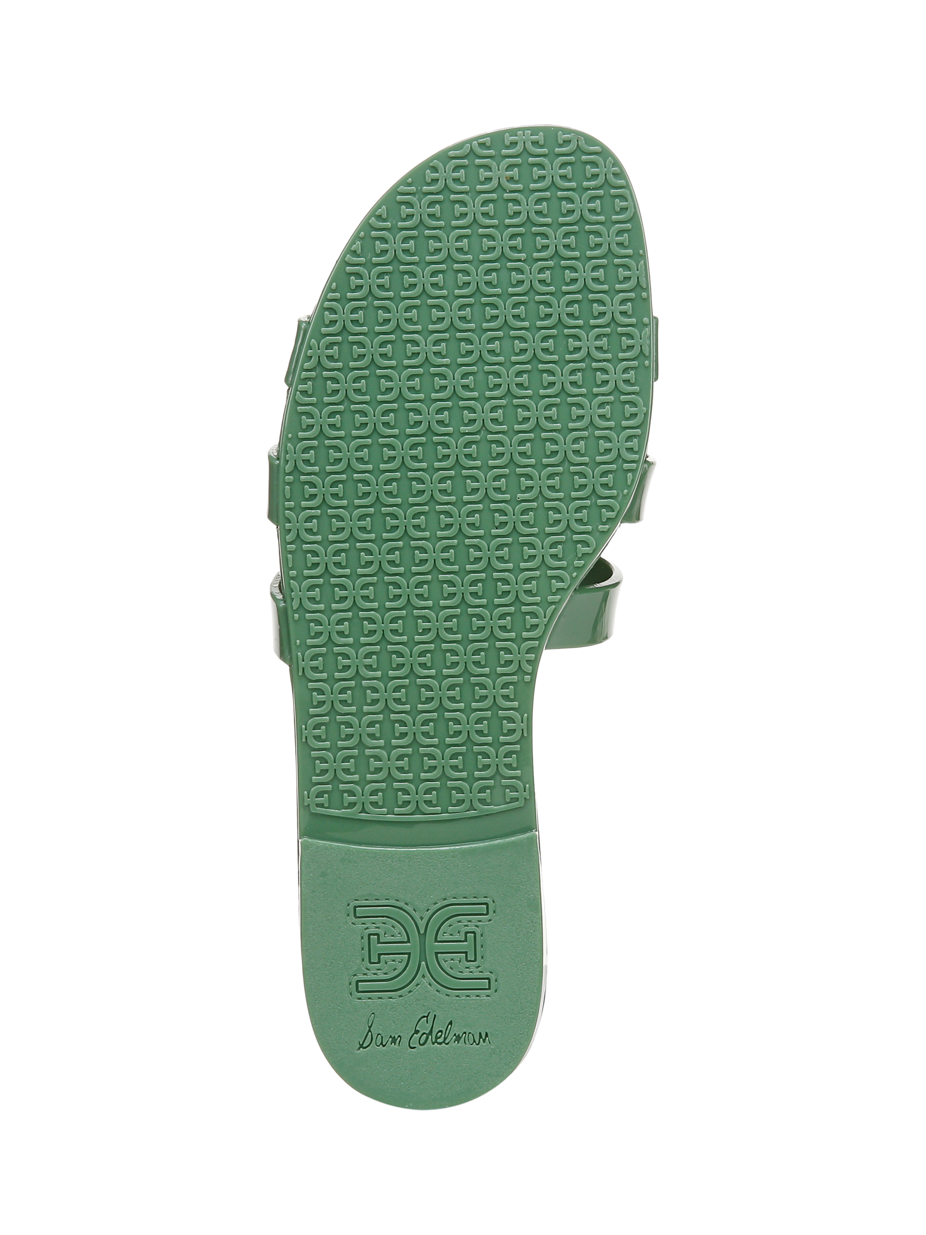 Product image 6 of 6, which shows Sam Edelman Bay Jelly Slider Sandals, Green Garden, 3