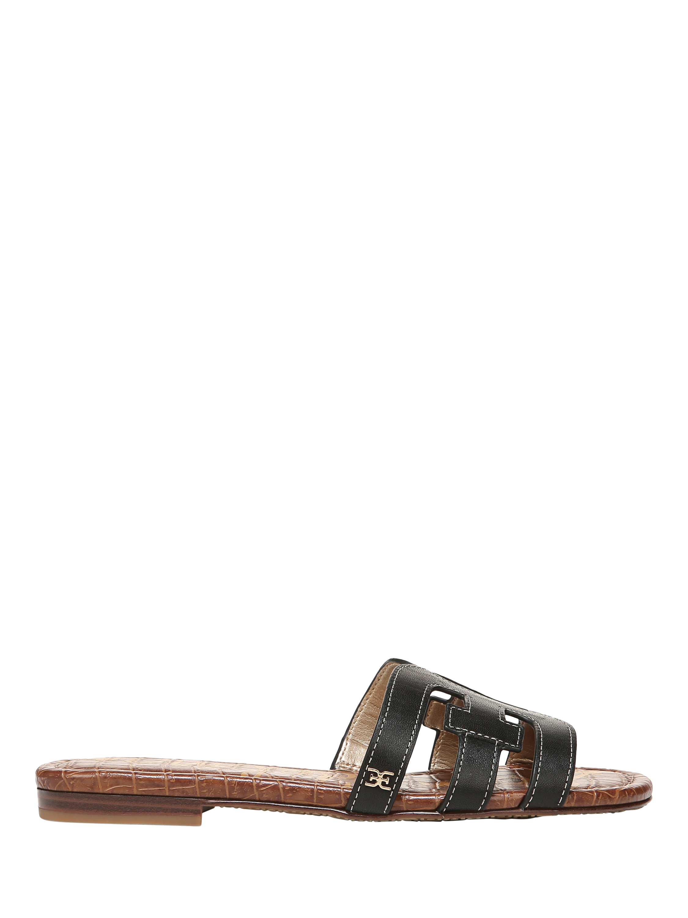 Product image 1 of 5, which shows Sam Edelman Bay Leather Sliders, Black, 3