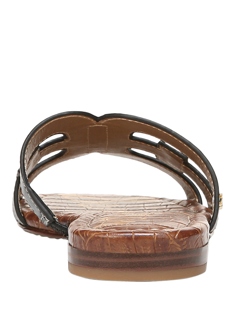 Product image 4 of 5, which shows Sam Edelman Bay Leather Sliders, Black, 3