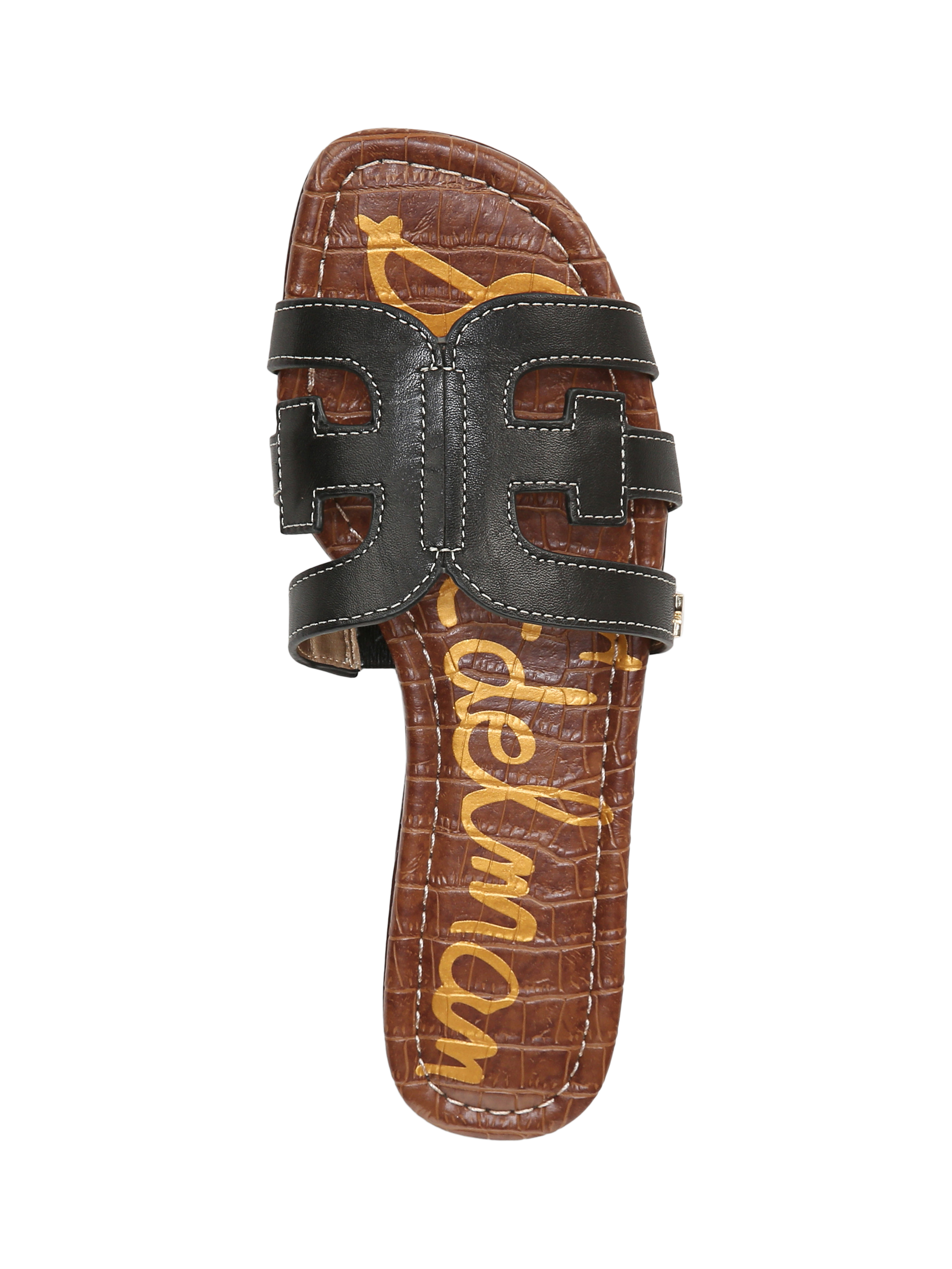 Product image 5 of 5, which shows Sam Edelman Bay Leather Sliders, Black, 3