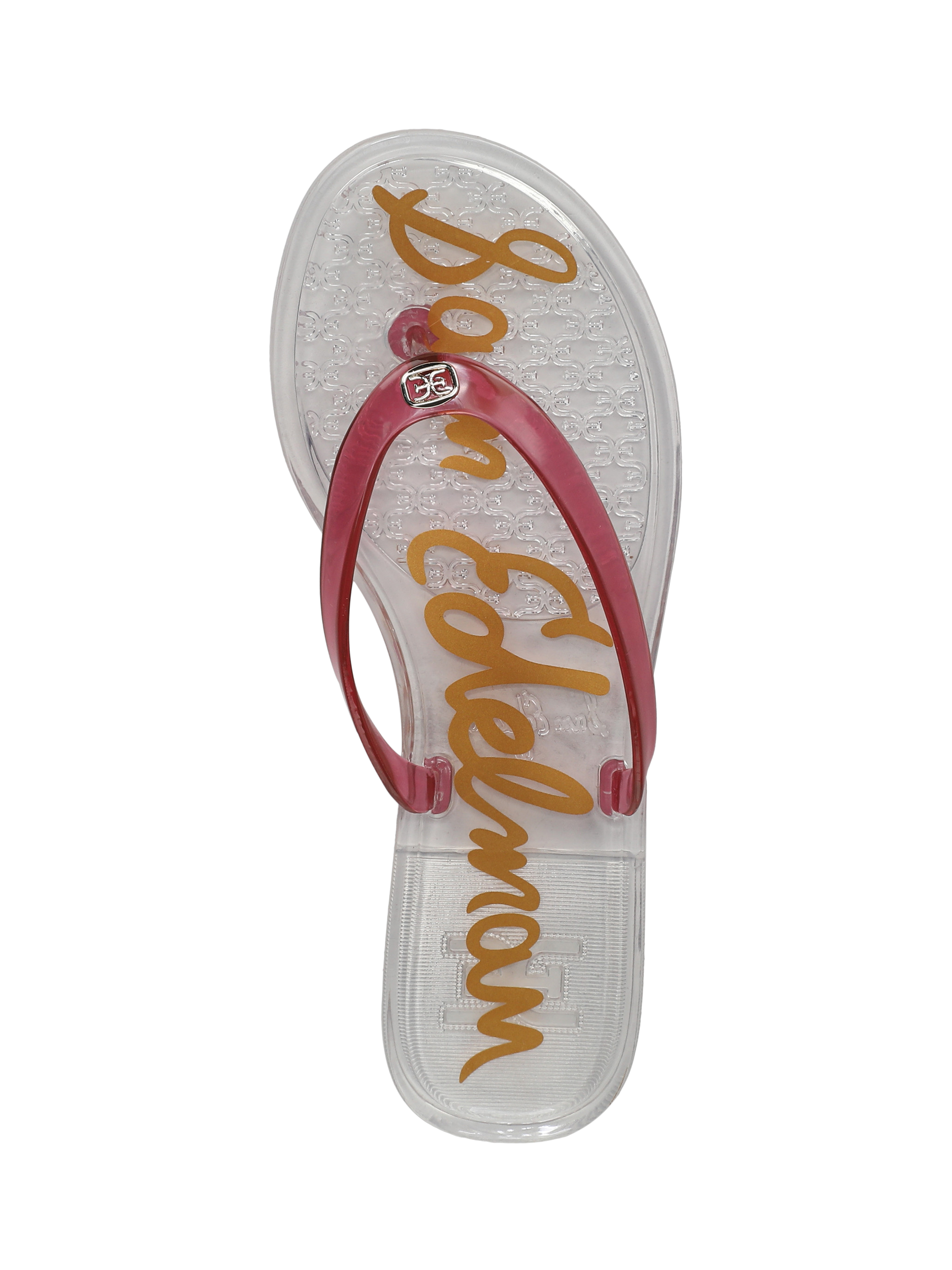 Product image 3 of 6, which shows Sam Edelman Dean Jelly Toe Post Sandals, Pink, 3