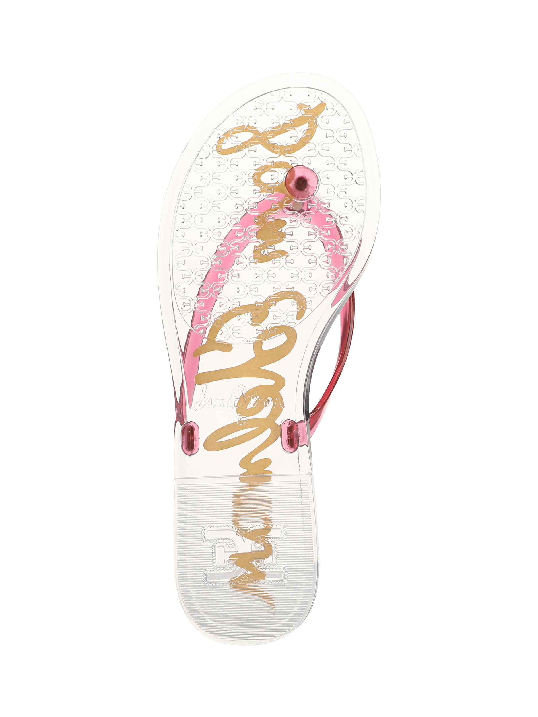 Product image 6 of 6, which shows Sam Edelman Dean Jelly Toe Post Sandals, Pink, 3