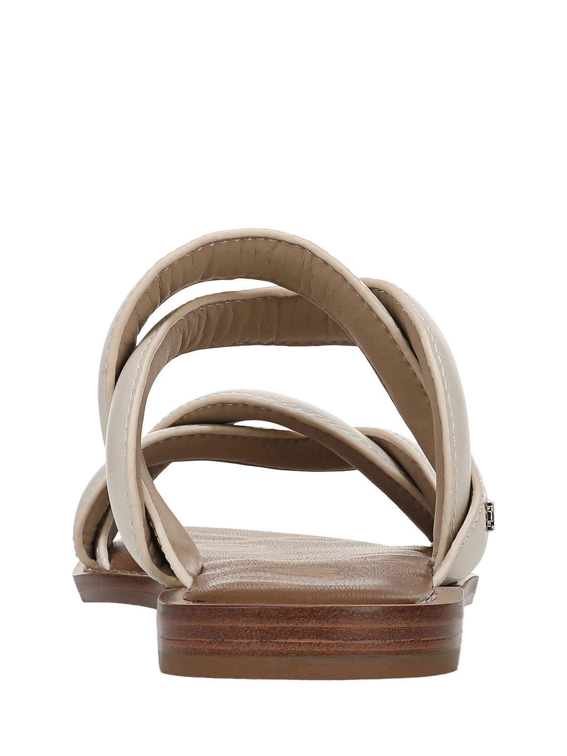 Product image 4 of 6, which shows Sam Edelman Hellen Leather Slider Sandals, Ivory, 3