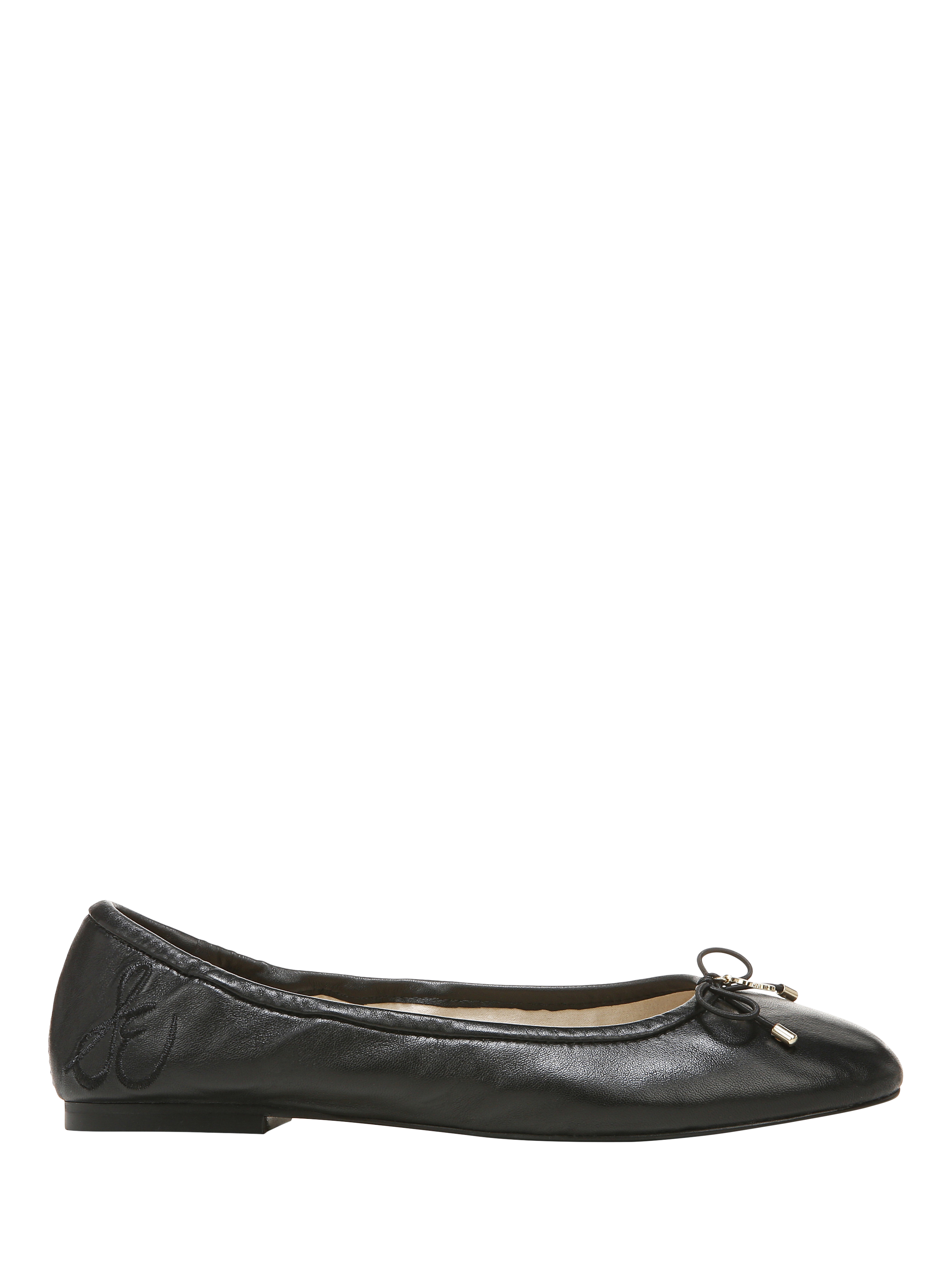 Product image 1 of 6, which shows Sam Edelman Felicia Leather Ballerina Pumps, Black, 3