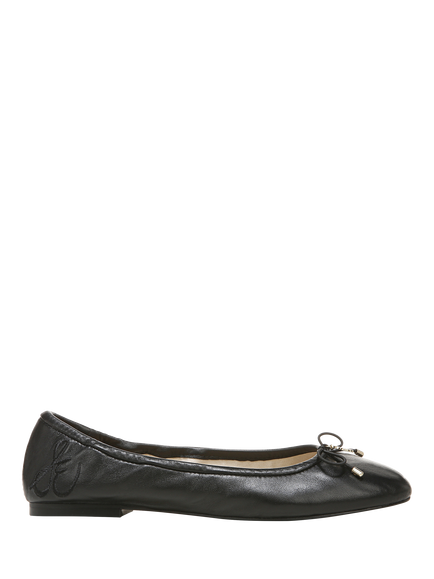 Sam Edelman Felicia Leather Ballerina Pumps, Black, Black