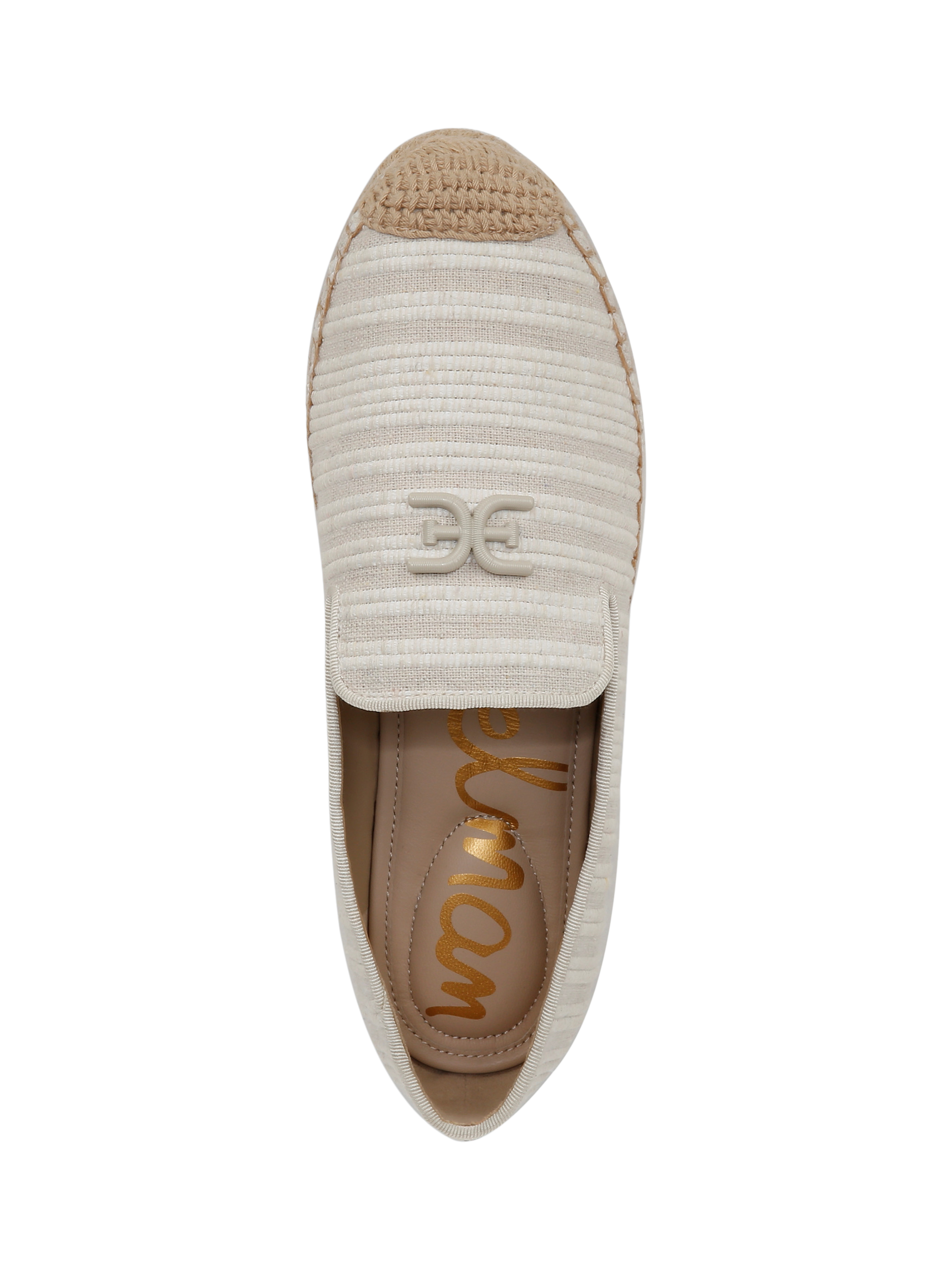 Product image 5 of 6, which shows Sam Edelman Kathleen Espadrille Sandals, White, 3