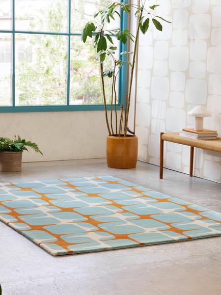 Scion Going Lokho Pure Wool Rug - view 2, Sky