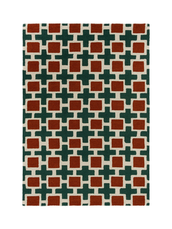 Scion Hatch Pure Wool Rug, Rust, Rust