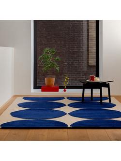 Marimekko Maija Isola Kivet Pure Wool Rug - view 2, Blue