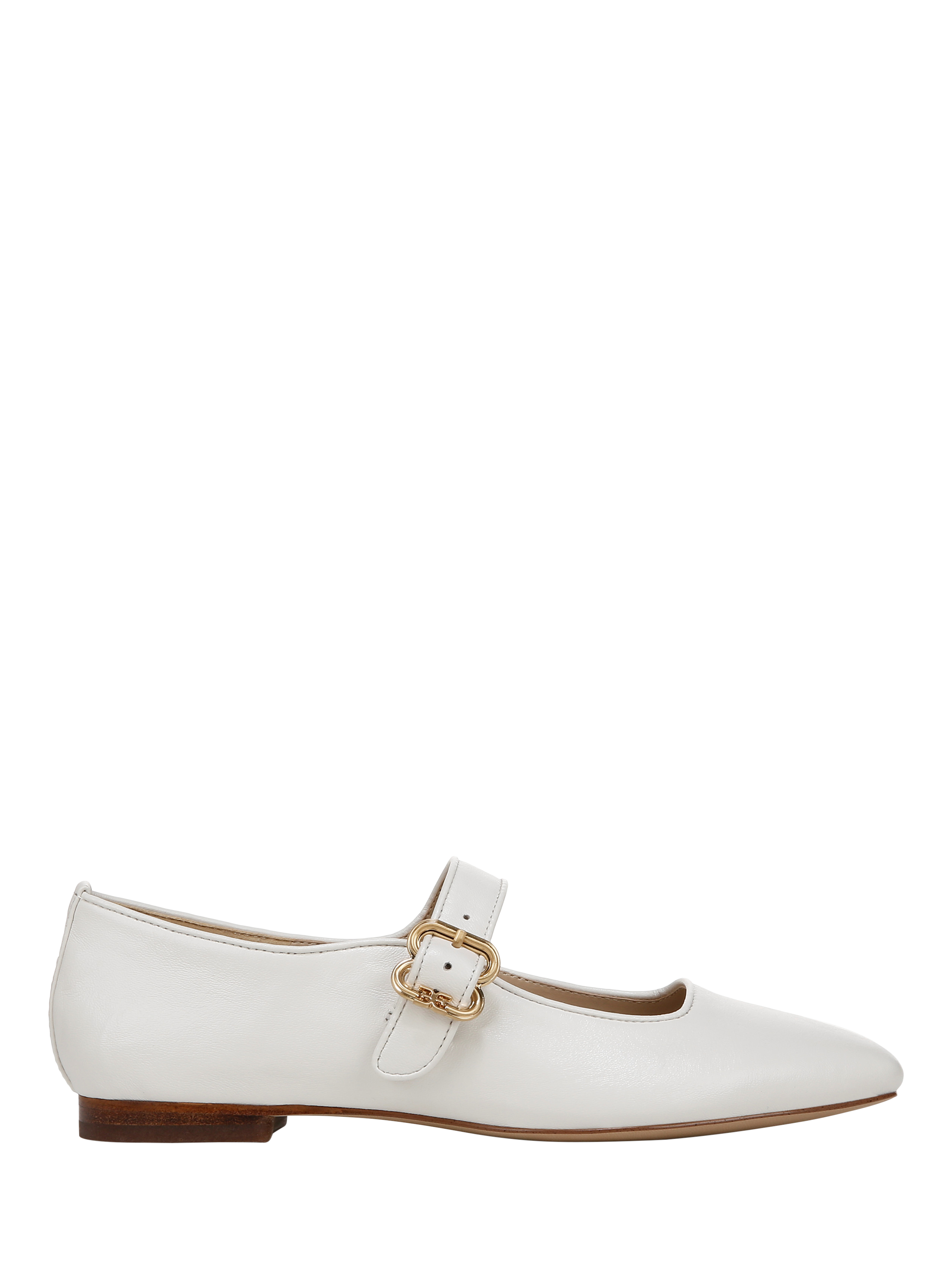Product image 1 of 6, which shows Sam Edelman Michaela Leather Mary Janes, Bright White, 3