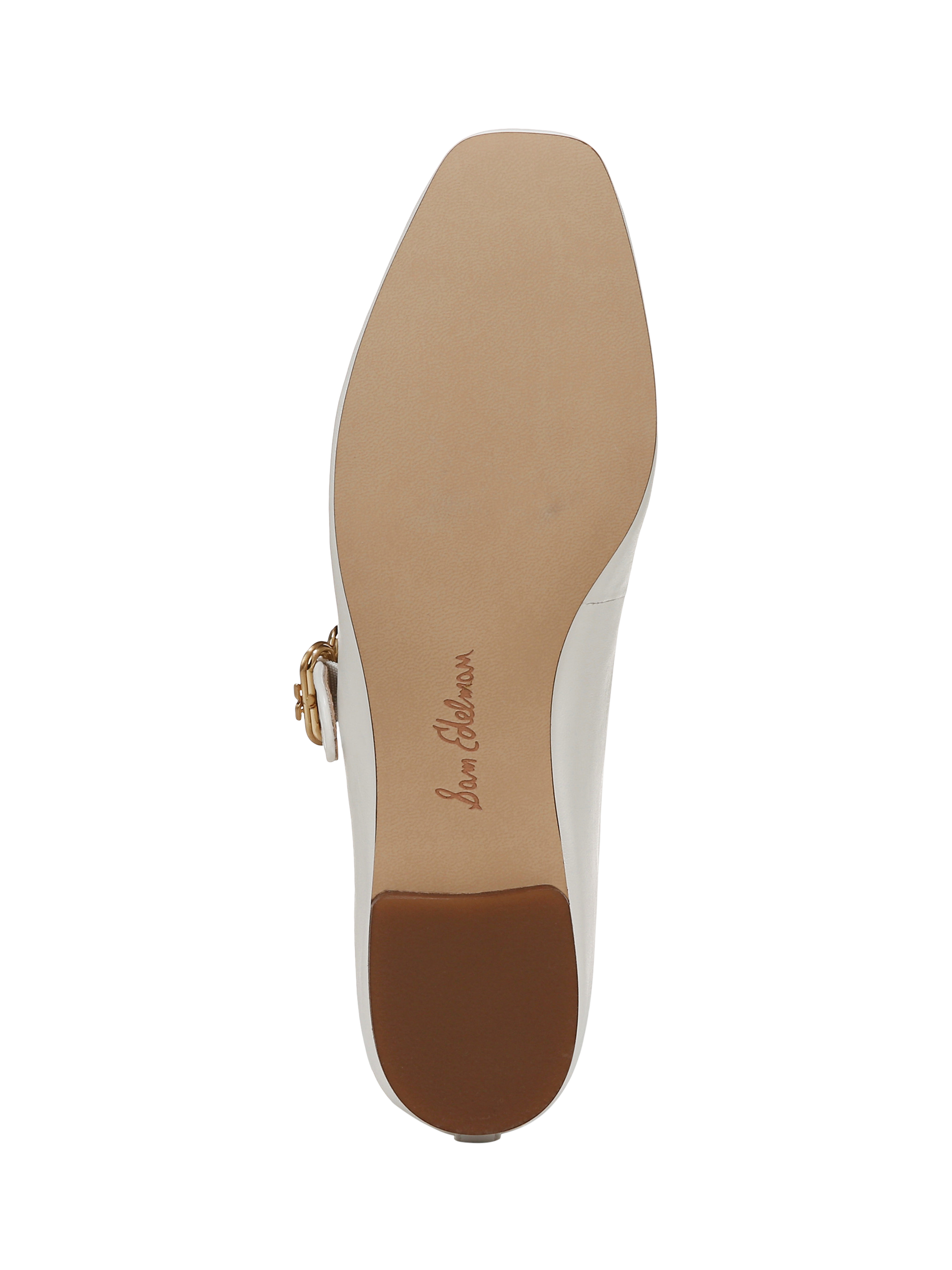 Product image 6 of 6, which shows Sam Edelman Michaela Leather Mary Janes, Bright White, 3