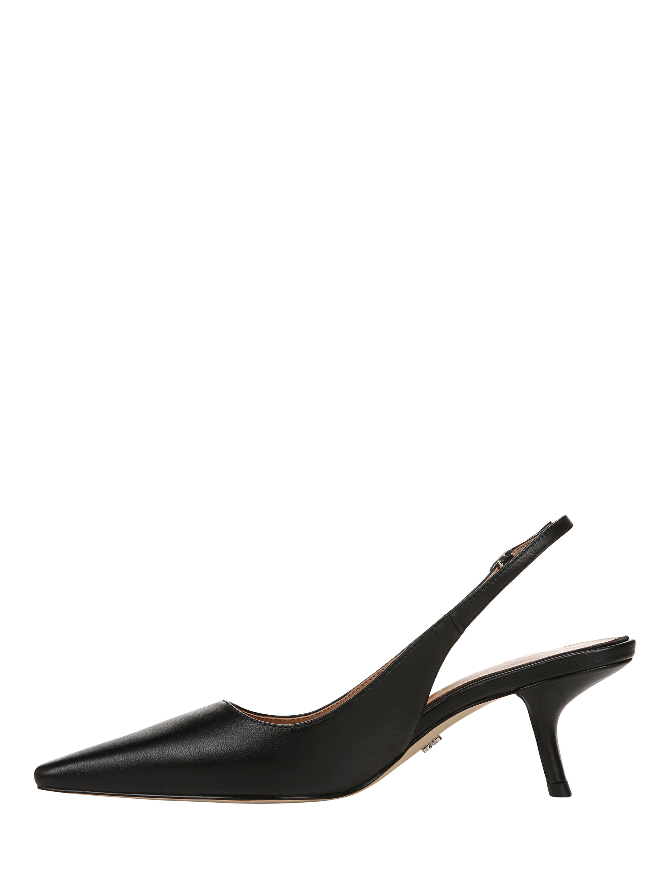Product image 2 of 6, which shows Sam Edelman Bianka Kitten Heel Slingback Court Shoes, Black, 3
