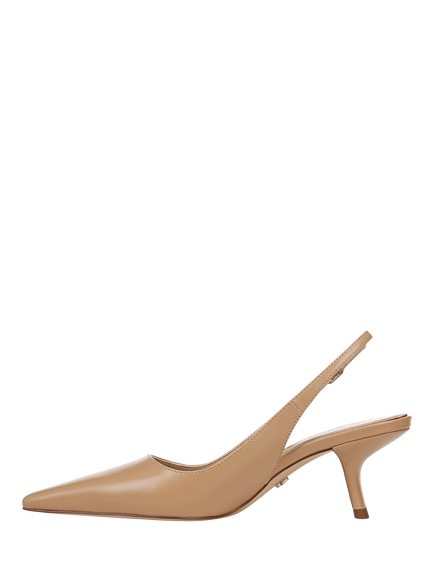 Sam Edelman Bianka Kitten Heel Slingback Court Shoes - view 2, French Sand
