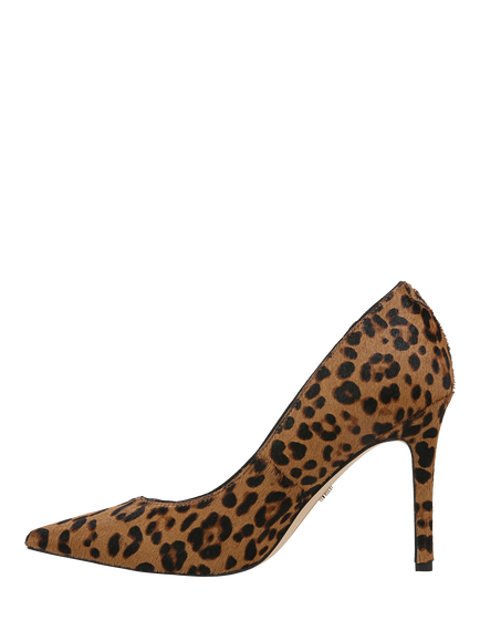 Sam Edelman Hazel Leather Stiletto Heel Court Shoes, Brown/Multi - view 2, Brown/Multi