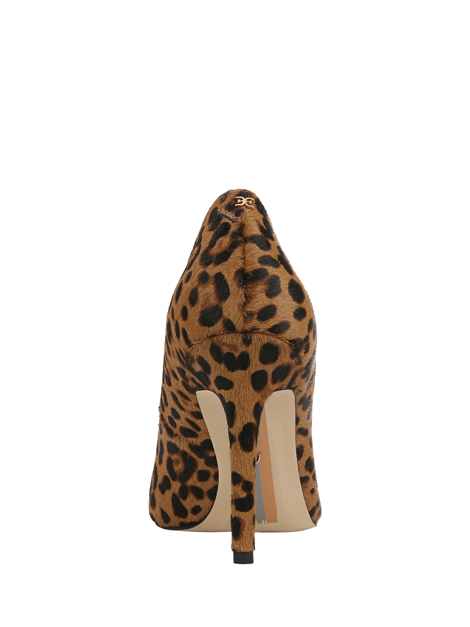 Product image 4 of 6, which shows Sam Edelman Hazel Leather Stiletto Heel Court Shoes, Brown/Multi, 3