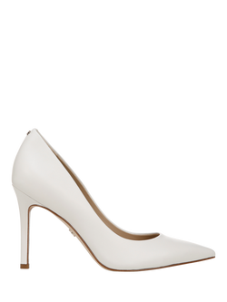 Sam Edelman Hazel Leather Pointed Toe Heeled Pumps, Bright White