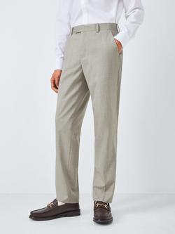 John Lewis Washable Wool Blend Regular Fit Suit Trousers, Neutral