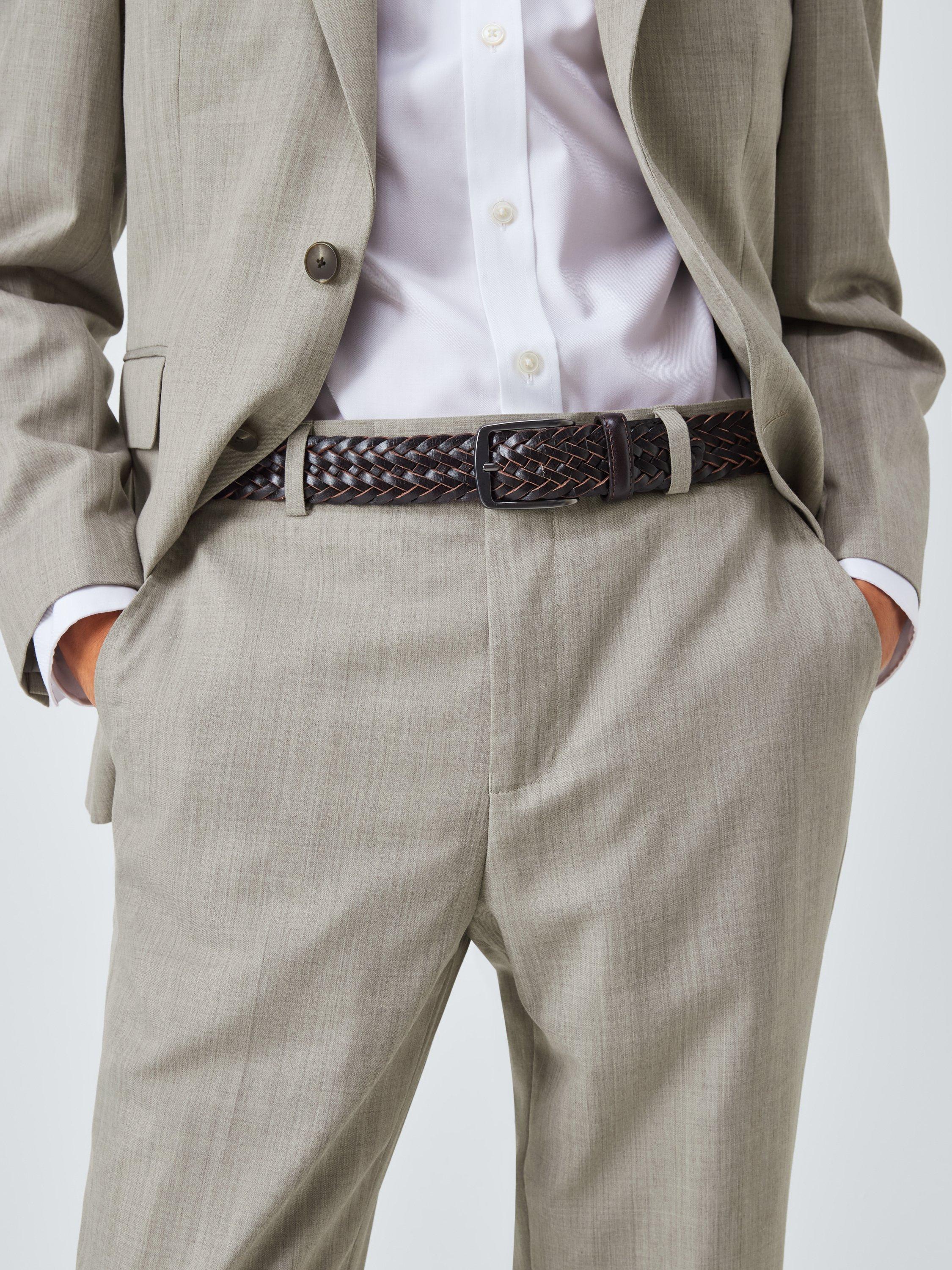 Product image 5 of 7, which shows John Lewis Washable Wool Blend Regular Fit Suit Trousers, Neutral, 36S