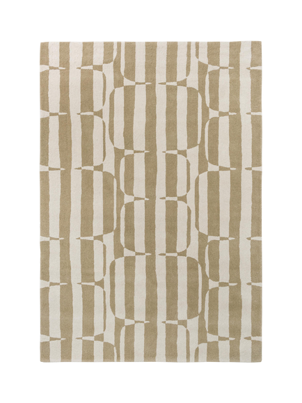 Scion Lohko Stripe Pure Wool Rug, Pebble