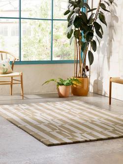 Scion Lohko Stripe Pure Wool Rug - view 2, Pebble
