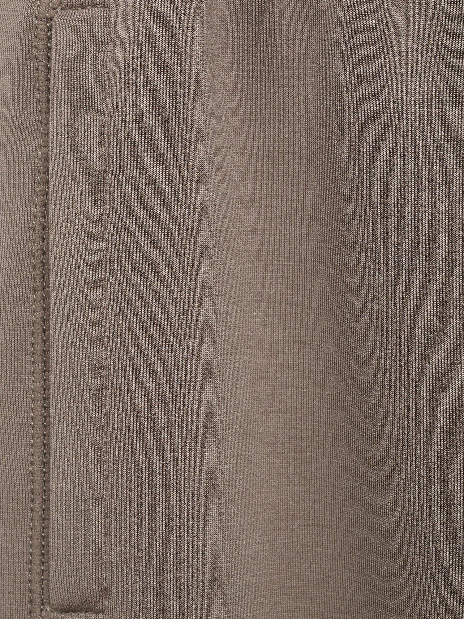 Product image 5 of 8, which shows Mango Nei Wide Leg Mixed Blend Drawstring Trousers, Medium Brown, L