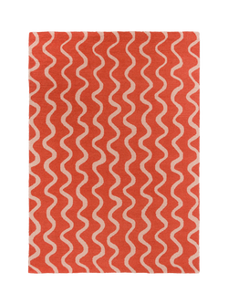 Scion Ribbon Pure Wool Rug, Coral