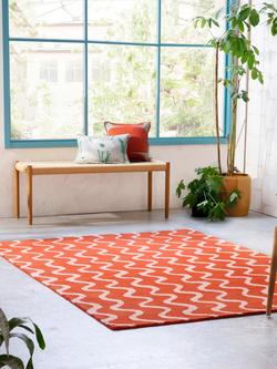 Scion Ribbon Pure Wool Rug - view 2, Coral