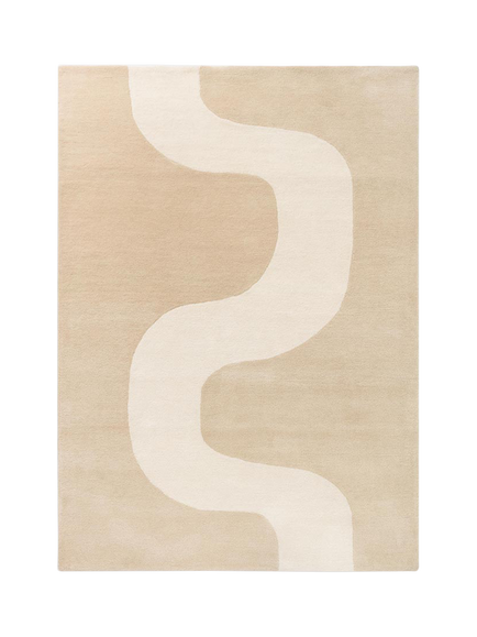 Marimekko Seireeni Pure Wool Rug, Beige
