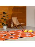 Marimekko Unikko Floral Pure Wool Rug, Red